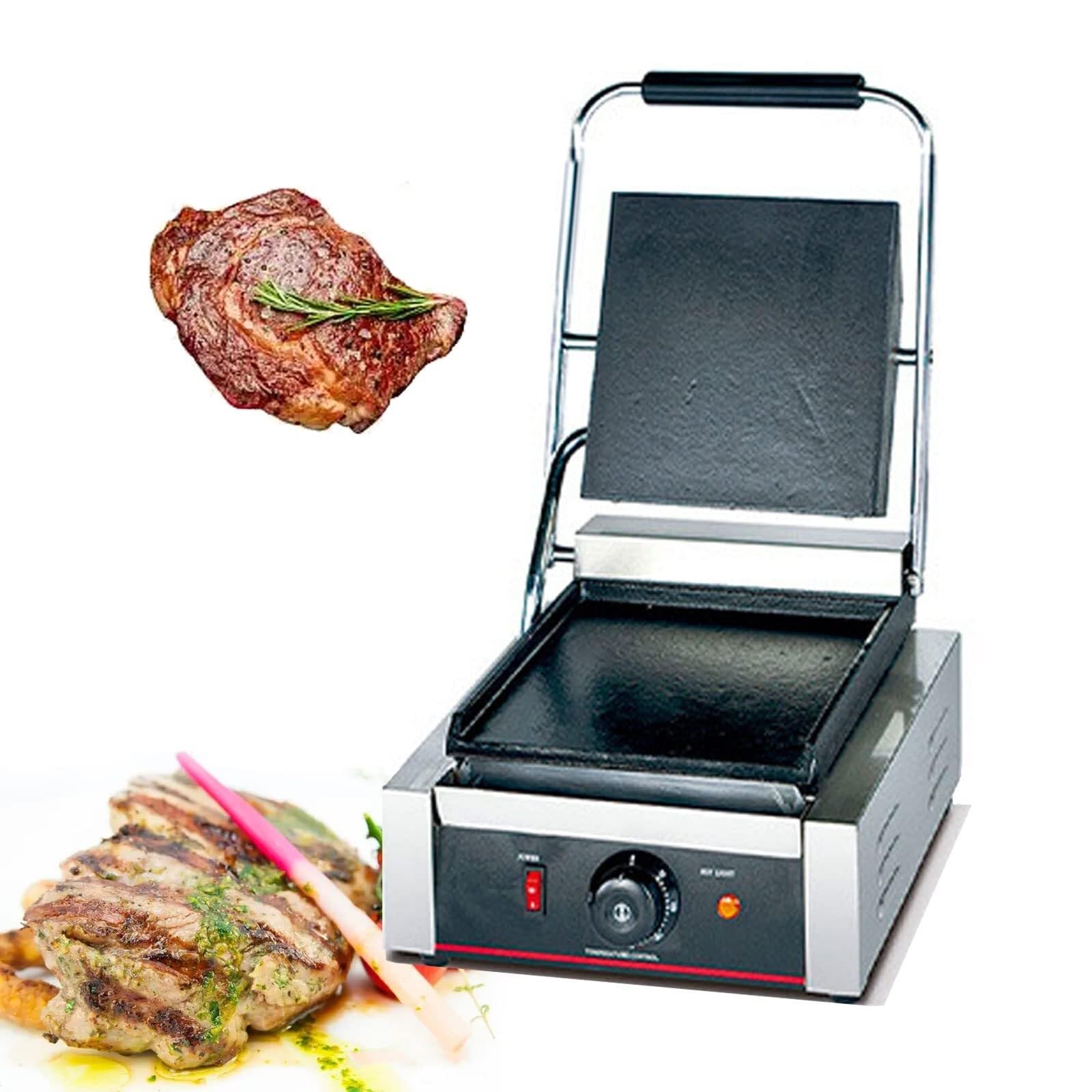 Large Electric Griddle Hot Cooking Plate, Commercial Stainless Steel Adjustable Countertop BBQ Grill, Heavy Duty Nonstick Cast Iron for Home & Restaurant Use, Fast Heating, Easy Cleanup