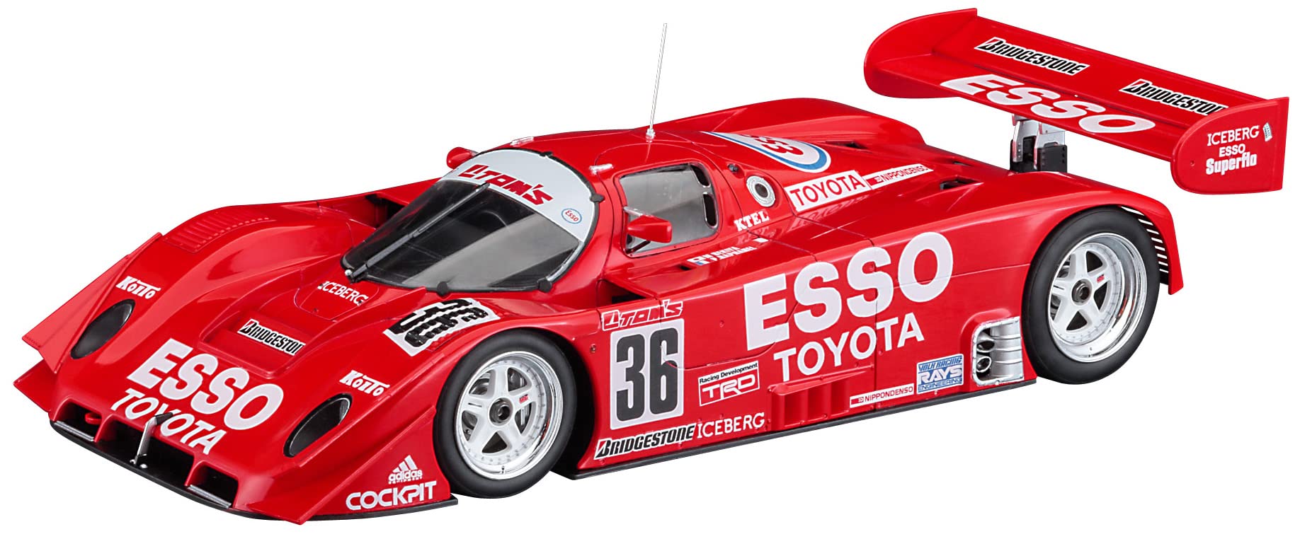 Hasegawa 20640 1/24 Esso Toyota 92C-V, 1992 JSPC Model Kit, Multi-Colour