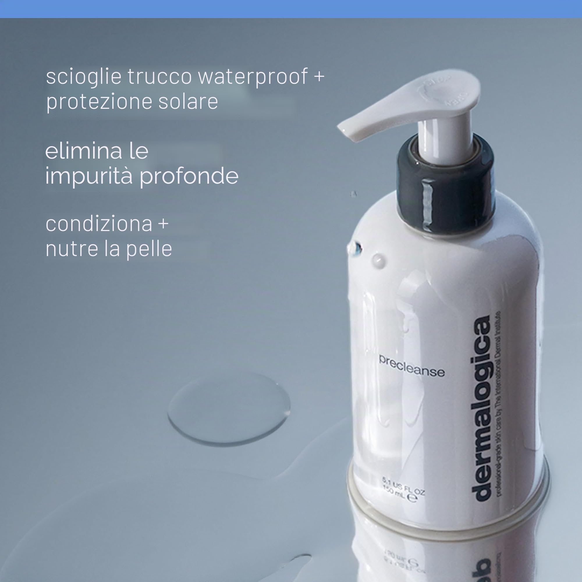 Dermalogica PreCleanse Olio Struccante 295ml | Olio detergente in profondità che scioglie trucco, filtri solari e impurità prima della seconda detersione.