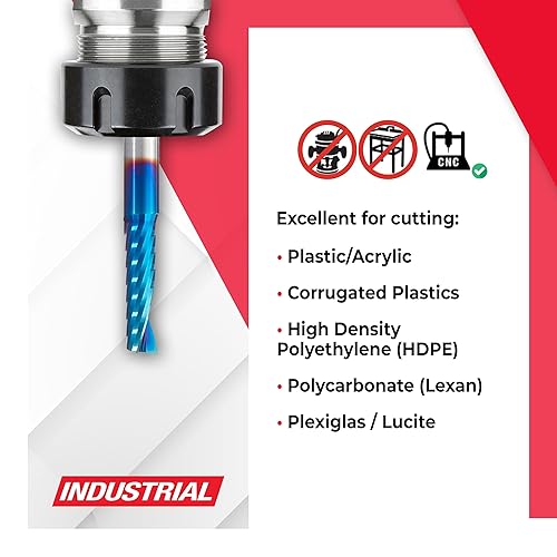 Miniatura 106 de Amana Tool Spektra 51446-K, 51446-K, 1/8 D x 3/4 CH x 1/4 SHK x 2-1/2 pulgadas de largo, acabado de espejo