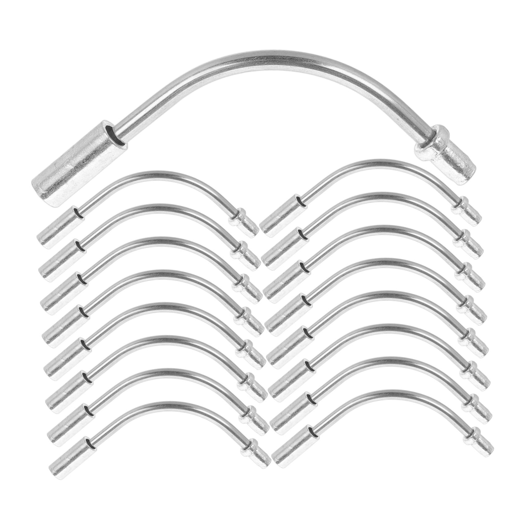 Abaodam 20pcs Bike Bend Tube Kit Flexible Elbow Tube Stainless Steel for Various Bikes
