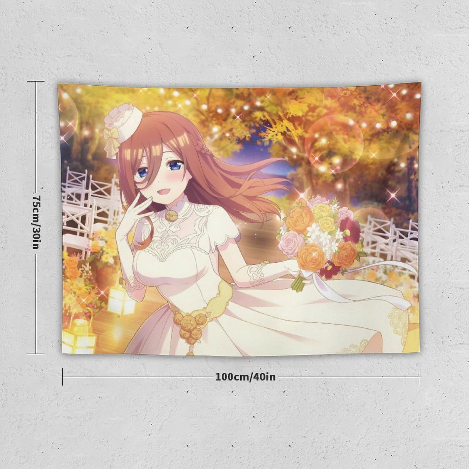 Amazon.co.jp: 五等分の花嫁 中野三玖 タペストリー 壁掛け 多機能