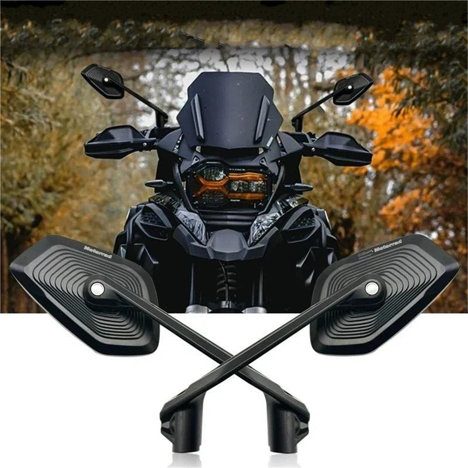 Specchietti Retrovisori Laterali Per BMW R1200GS E F850GS, 1 Paio Nero, Regolabili E Antiurto, Per Maggiore Sicurezza In Moto