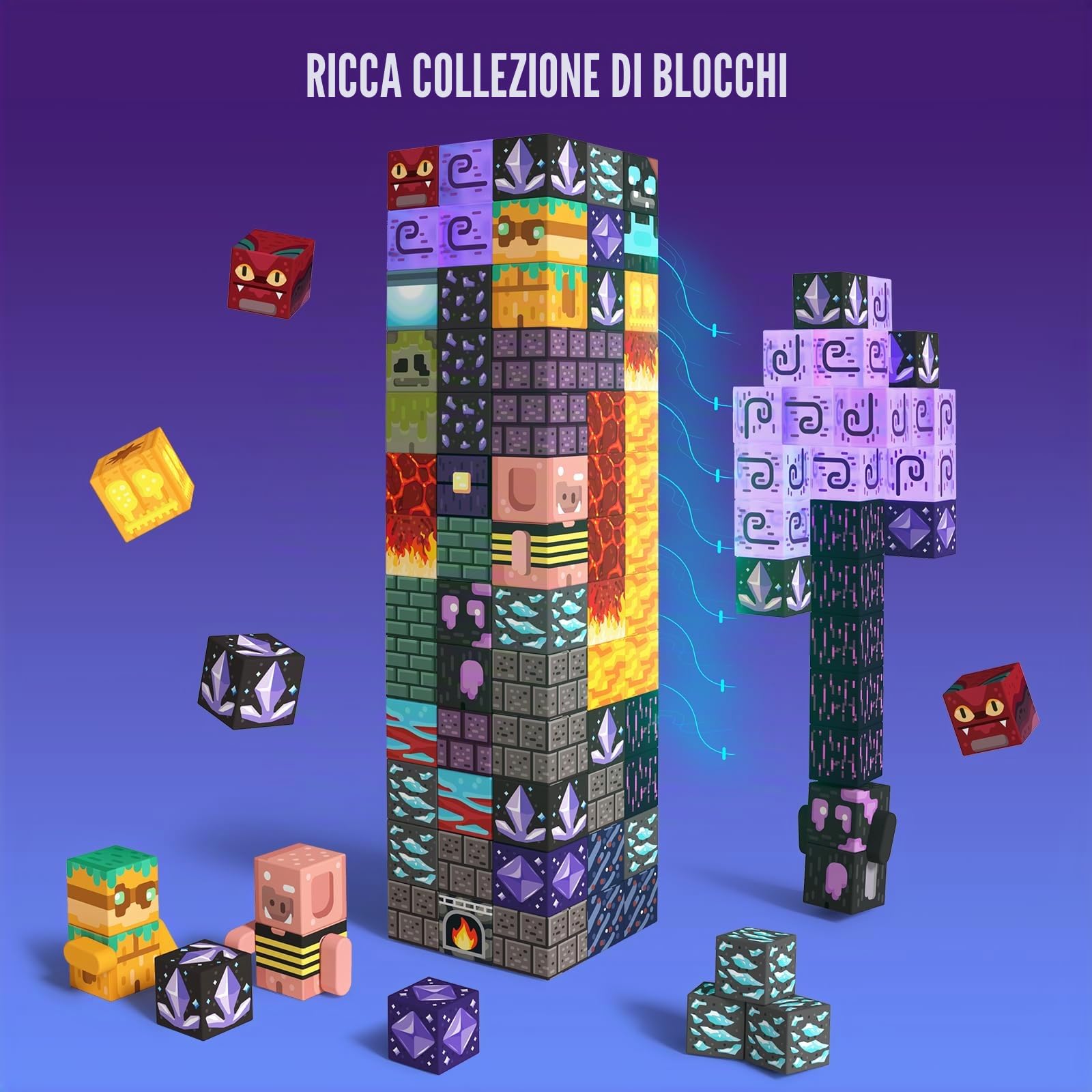 GobiDex Blocchi Magnetici 200 Pezzi Giocattoli di Costruzione per Bambini da 3 Anni in su Gioco Educativo MagWonder con Magneti Regalo Sensoriale per Bambini e Bambine Compleanno