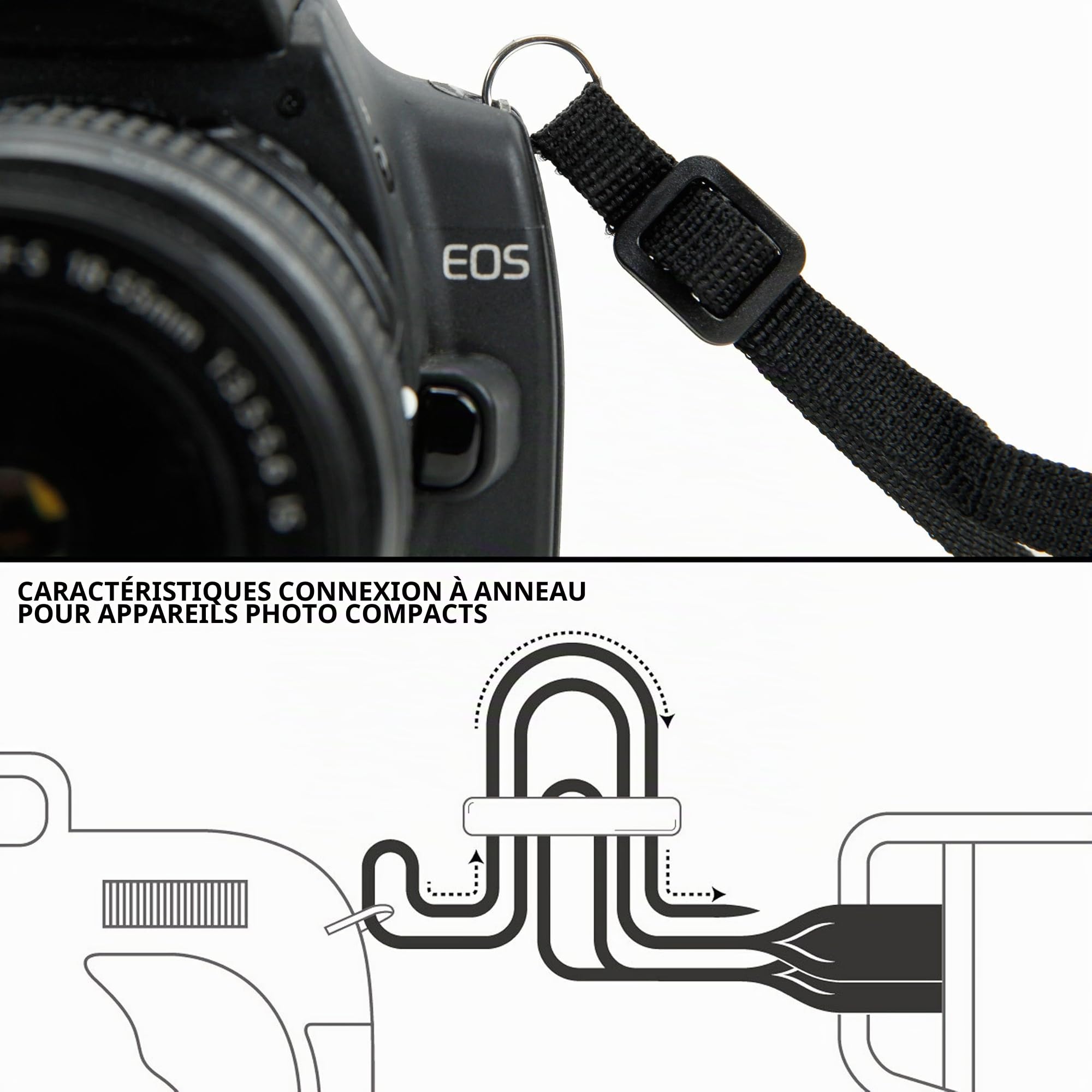 USA Gear DSLR Harnais de Poitrine Pour Appareil Photo Reflex Numérique avec Boucles à Dégagement Rapide et Poches pour Accessoires – Compatible avec Canon, Nikon, Sony et plus