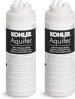 KOHLER K-77688-NA Aquifer Replacement Filter Cartridge (2 Pack)