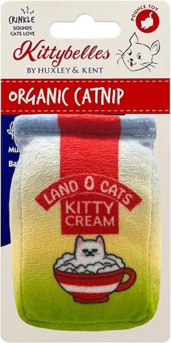 Huxley & Kent Kittybelles Snack Attack Cat Toy Land O Cats Juguete para gatos con relleno de hierba gatera fuerte Juguete de peluche suave con