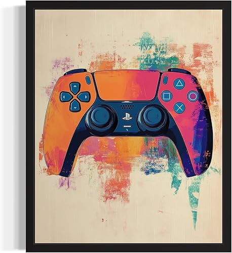 Póster de impresión de arte pop de control de juegos, arte retro vintage para pared, pinturas clásicas para decoración de dormitorio, sala de estar,