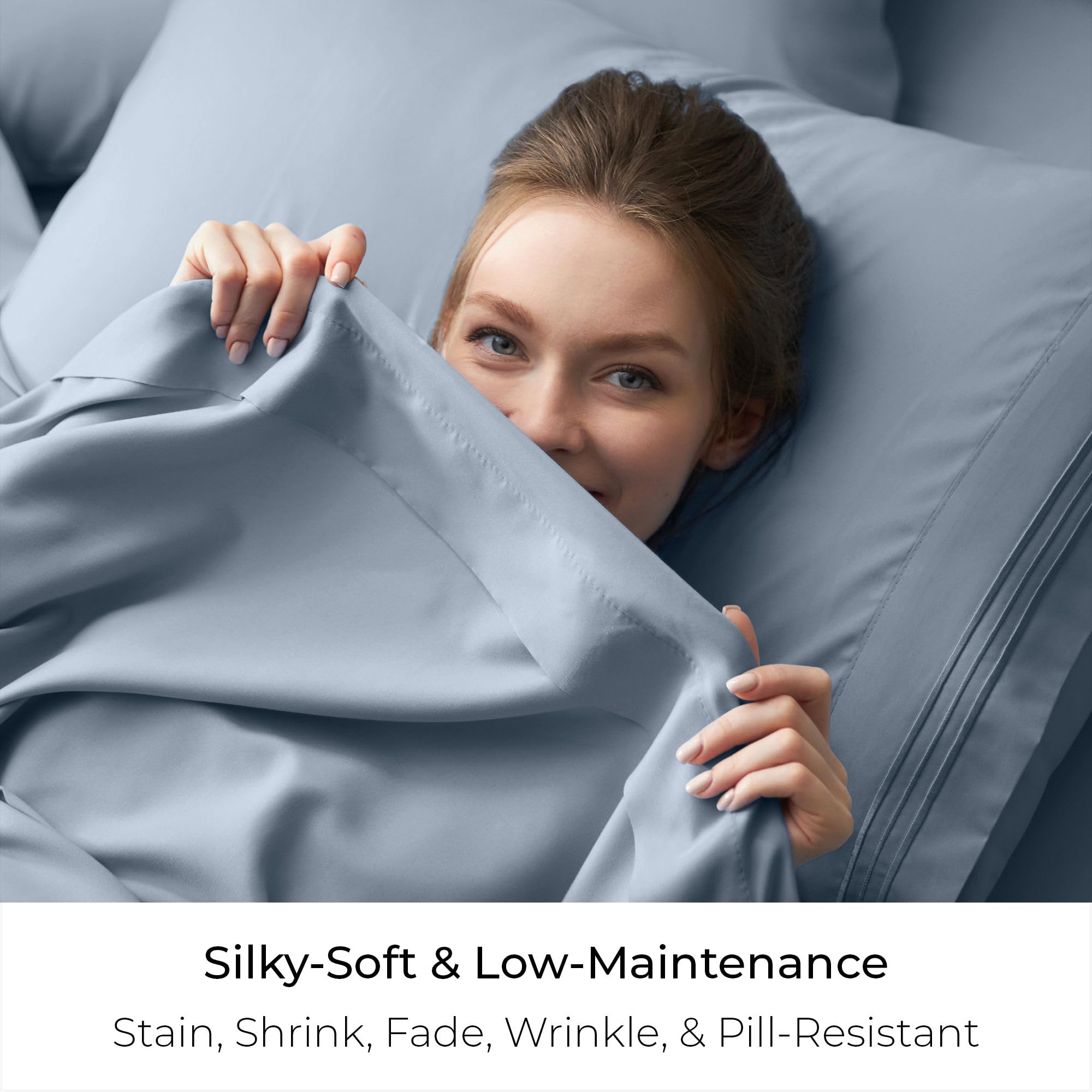 Amazon｜Mellanni 1800 Bedding Collections フラットシーツ 起毛