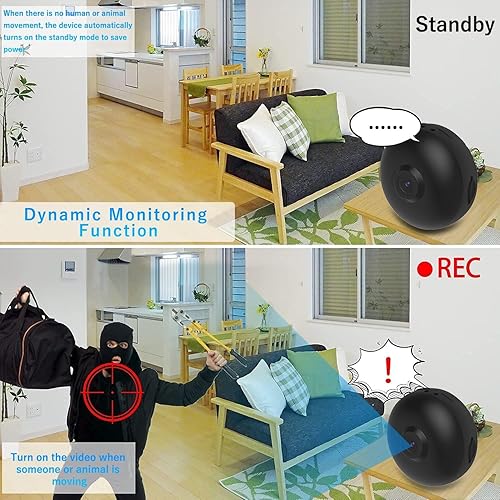 Miniatura 4 de Cámara inalámbrica Mini cámara espía oculta portátil pequeña cámara de niñera Características con cámara Body Pet HD 1080P..