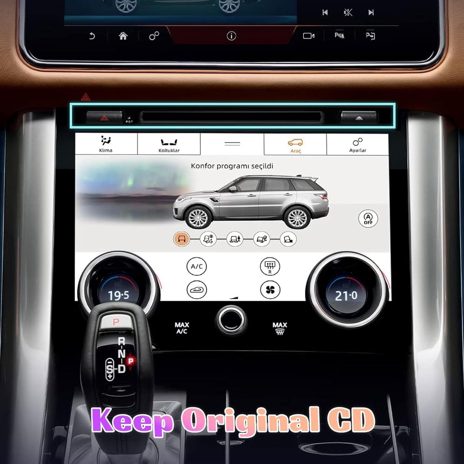 ASVEGE 10 pouces Panneau de contrôle de climatisation à écran tactile LCD pour Land Rover Range Rover Sport L494 2013-2017, version Améliorée avec Guide d'installation