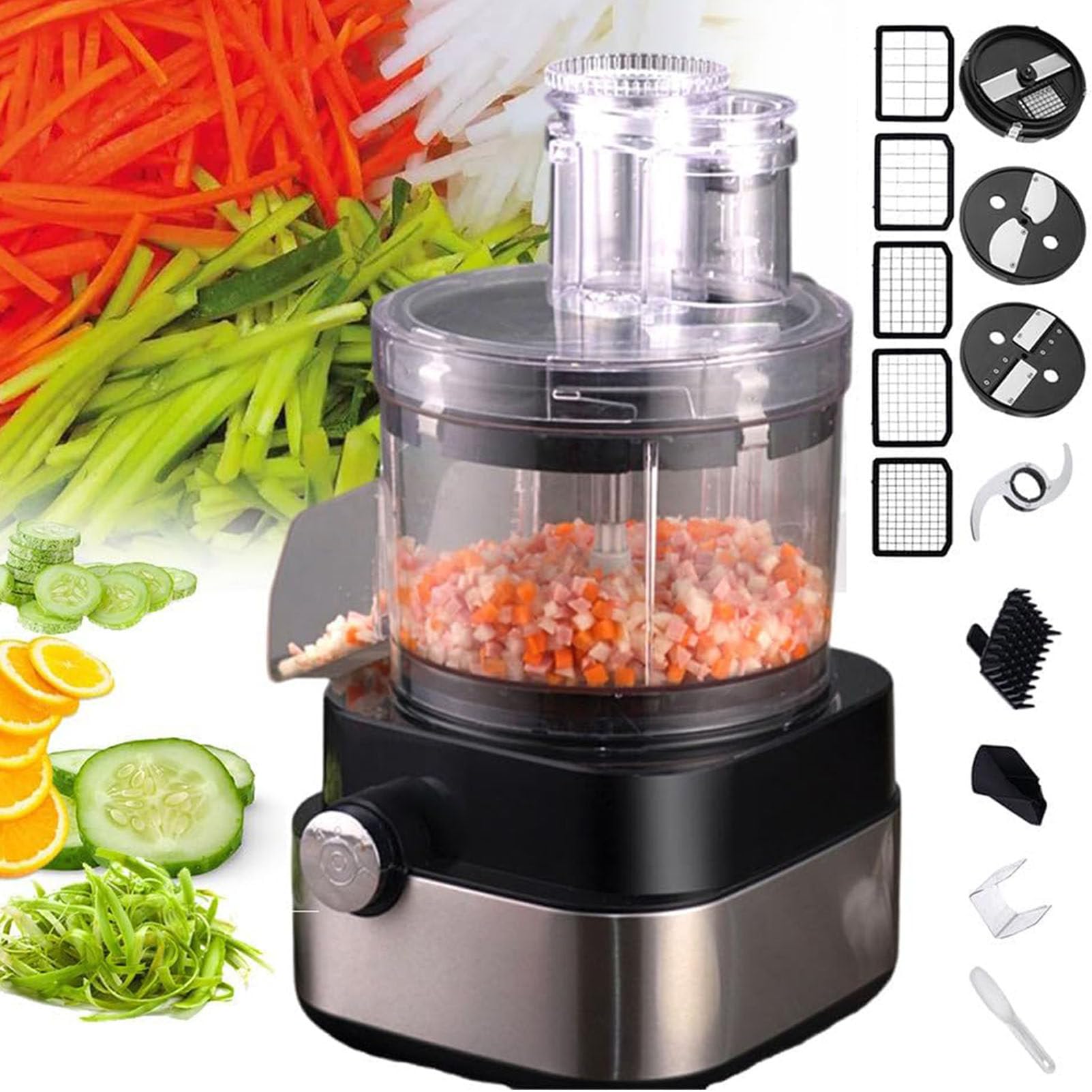 YNIYUJKL Electric Vegetable Dicer,Commercial Vegetable Fruit Cutter, Multifunctional Meat Grinder, For Onions Potatoes Carrots