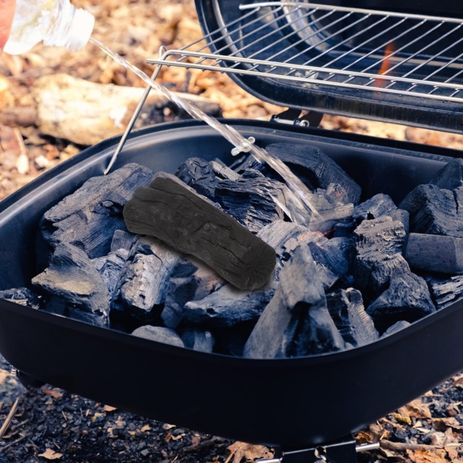 Carbón para Barbacoa de Madera de Fruta Negro, Briquetas de Carbón Natural para Asar Combustión Prolongado, Adecuado para Parrillas y Chimeneas