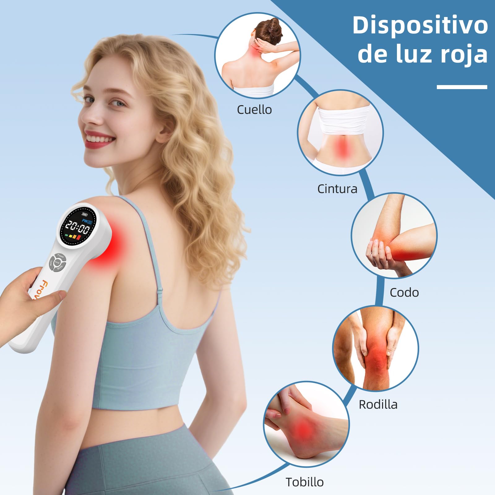 Terapia de Luz Infrarroja 4x980nm 4x810nm 16x660nm para aliviar el dolor