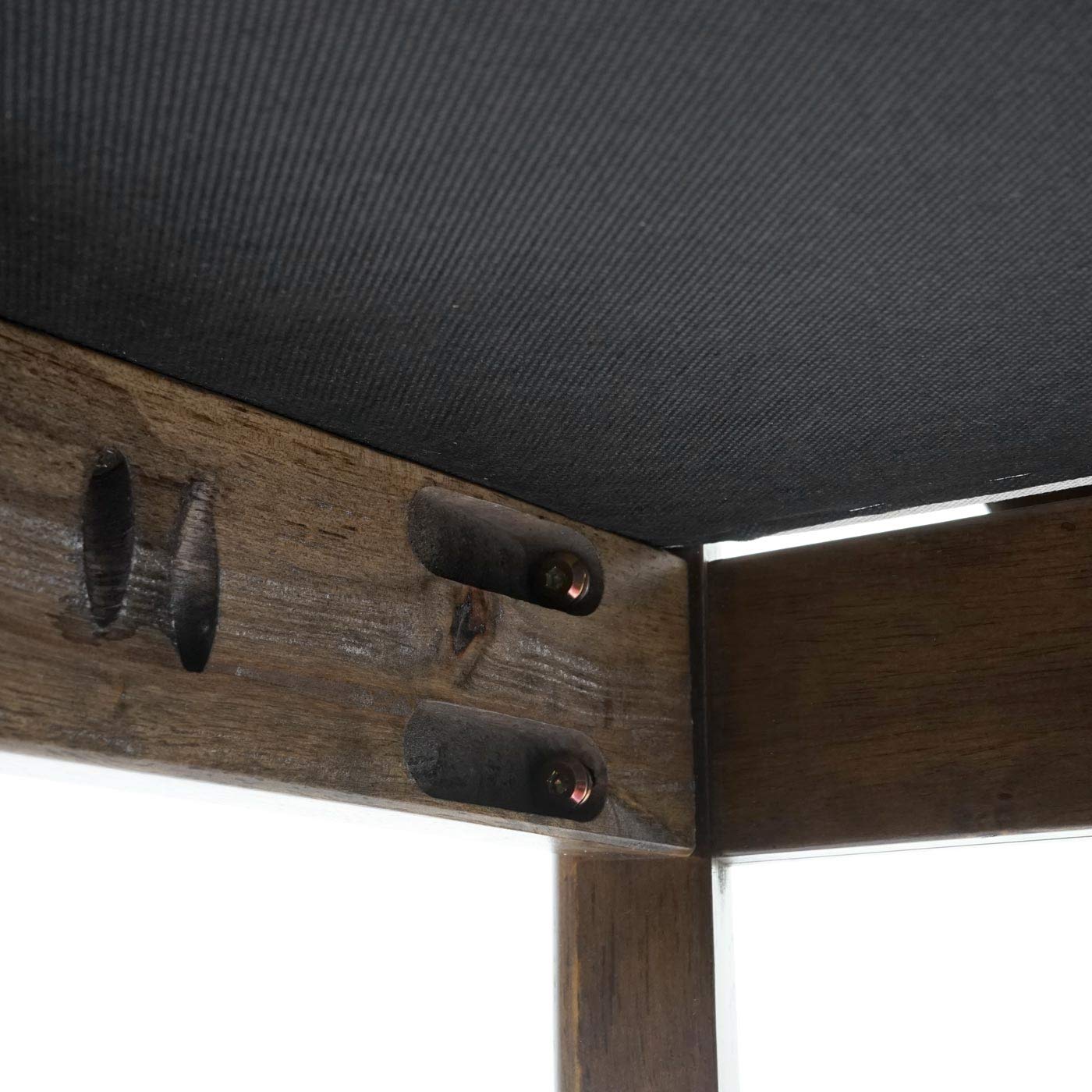Mendler Juego de 2 sillas de comedor HWC-G46, estructura oscura, beige | Silla de cocina, tela, madera maciza