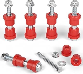Golf Cart Rear Leaf Spring Polyurethane Bushings Kit with Screws Nuts for 1994-Up EZGO TXT/Medalist and 1981-Up Club Car DS Gas/Electric, Replace OEM #70289-G01 70291-G02 1015583 - Red