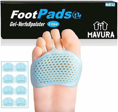 FootPads Vorfußpolster Gel Fußpads Silikon Fußpolster, Vorfußschutz Ballenkissen