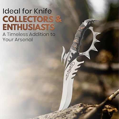 Miniatura 6 de Rite Edge Daga Talon de 16 pulgadas, hoja de acero 420 de 9 pulgadas con mango de aleación de zinc y soporte de exhibición de madera, cuchillo