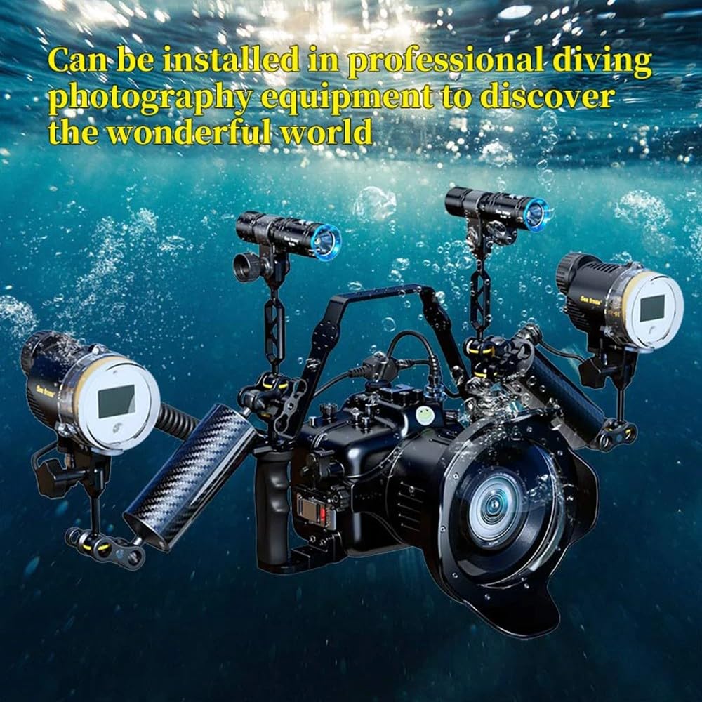 Seafrogs SF-01 Kit stroboscopique d’éclairage sous-Marin. Comprend 2 stroboscopes, 2 Boules flottantes, 6 Barres d’Extension, 1 câble à Fibre Optique, 1 Plateau en Aluminium pour Le boîtier Seafrogs