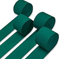 Vista 13 de Serpentinas de papel crepé PartyWoo, 4 rollos de 328 pies, paquete de papel crepé negro y dorado para fiesta, boda, cumpleaños, decoraciones