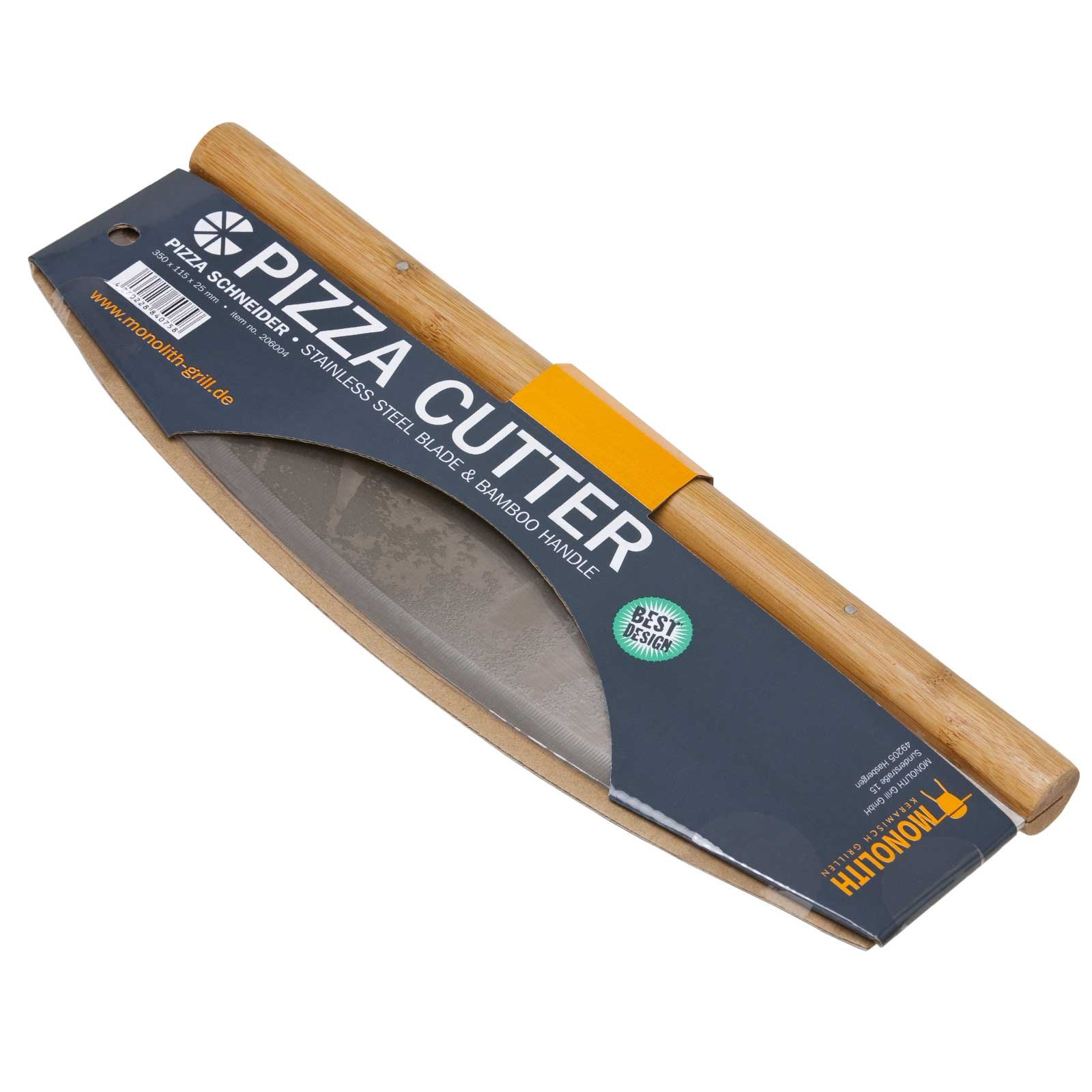 MONOLITH Pizza Set Junior/Icon - Pizzastein 26 x 1,5 cm - Pizzaheber - Pizza Cutter