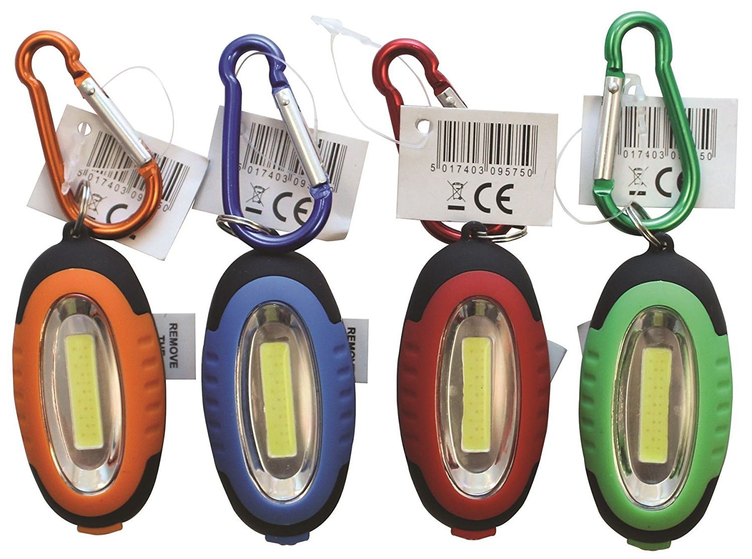 1 x 6cm COB LED SUPER BRIGHT Keyring Torch Light, BATTERIES INCLUDED