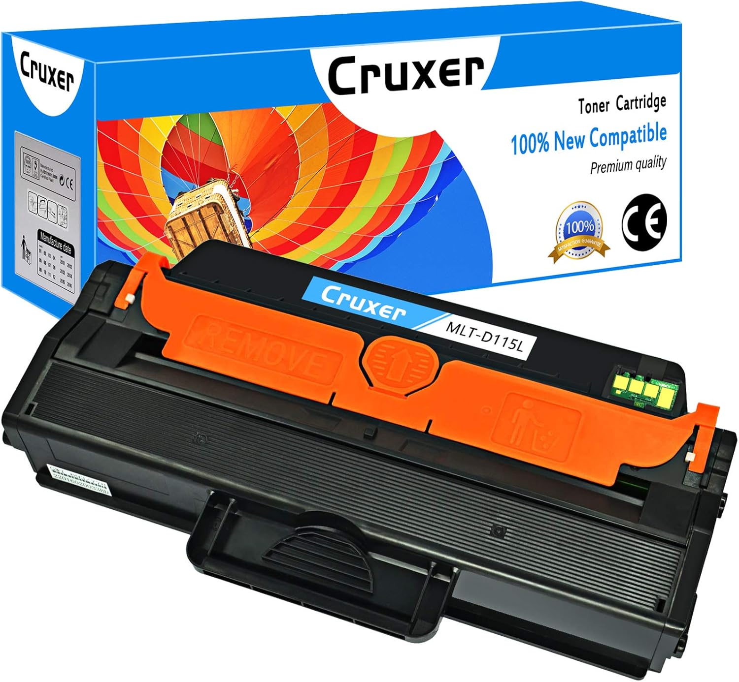 Cruxer 1-Pack Black Compatible Toner Cartridge Replacement for Samsung 115L MLT-D115L MLT D115L Xpress M2830DW M2880FW M2870FW M2820DW M2670 M2620 Printer