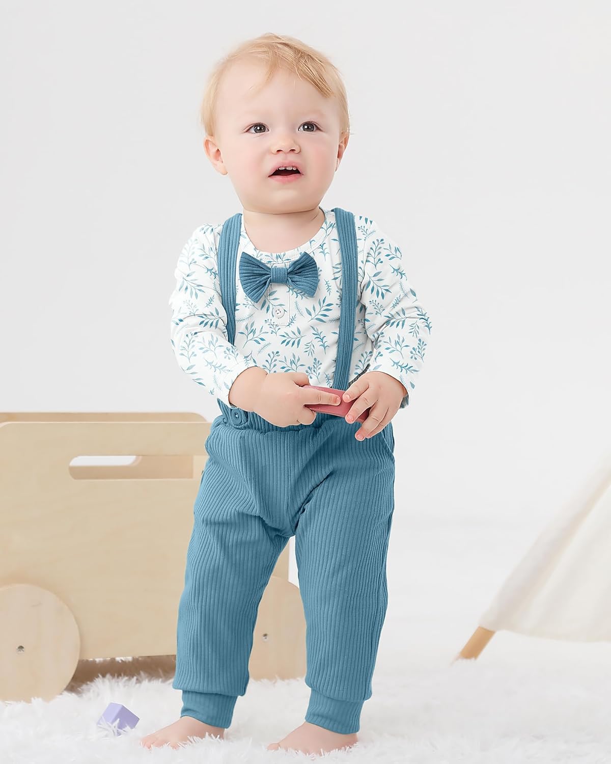 SANMIO Baby Boy Clothes Outfits 0 3 6 12 18 Months Long Sleeve Romper and Pants Sets Infant Baby Boy Fall Winter Clothing Set - Image 3