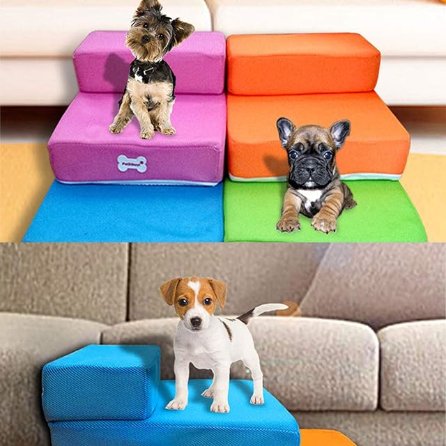 Foto 3 de 4 de Levoberg - Escalera para perro o gato, plegable, superficie extraíble, malla transpirable, escalera, 2…