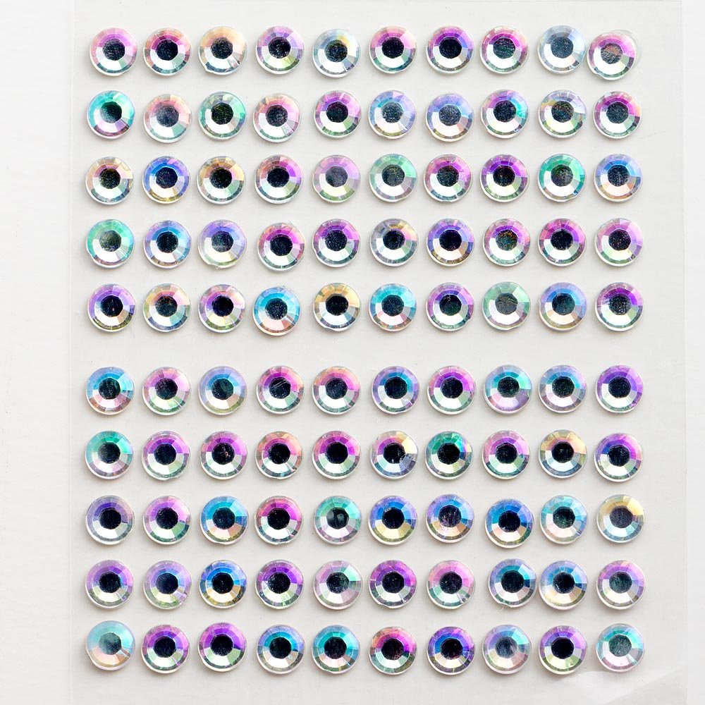 Italian Options Iridescent - 5Mm Diamante Rhinestone Gem Crystal Stickers (100 Pcs)