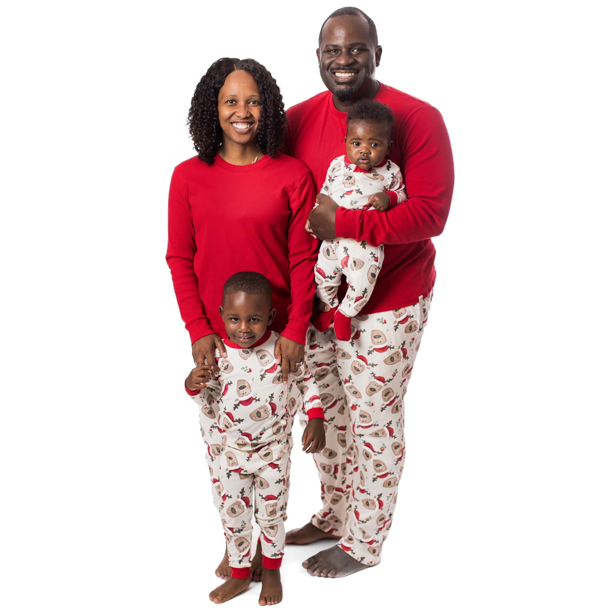 Unisex Baby Adult Family Jammies Matching Holiday Organic Cotton Pajamas, Guide My Sleigh 2024, Medium-image-13