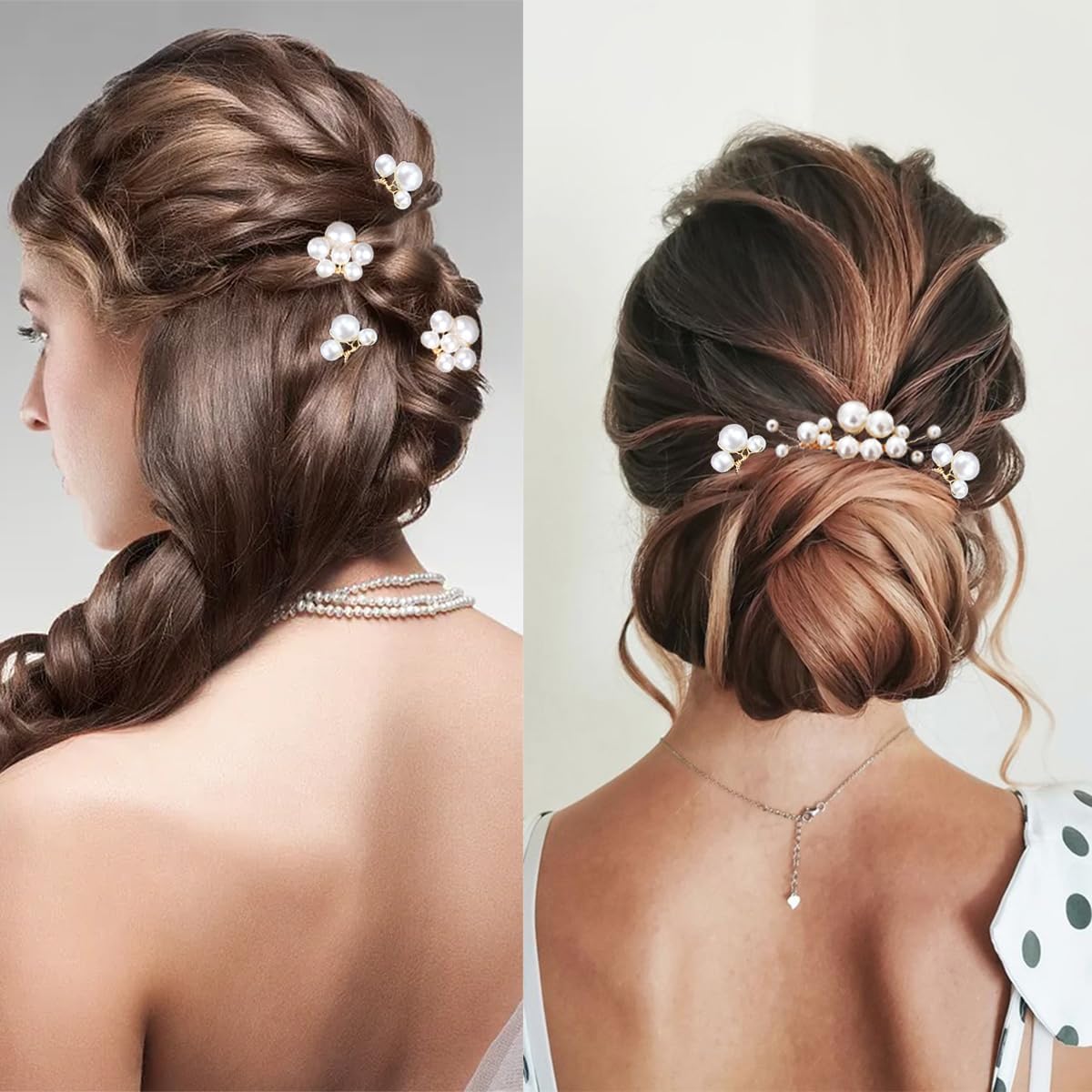 Amazon.com : 7PCS Pearl Wedding Hair Combs Bridal Headpiece  display picture 1