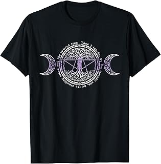 Wiccan Pagan Saturnalia Tree Crescent Moon Happy Saturnalia T-Shirt