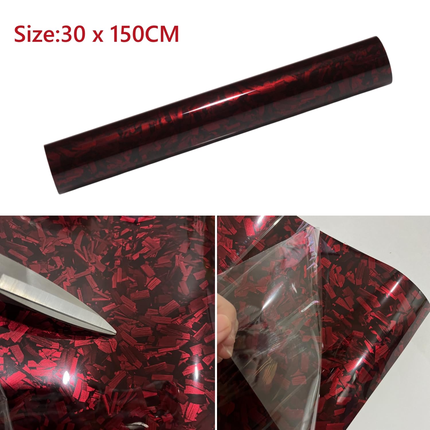 CompraFun Forged Carbon folia samochodowa z winylu, samoprzylepna, bez pęcherzyków powietrza, folia do samodzielnego foliowania, dekoracja samochodu, motocykla, roweru, folia ochronna do lakieru