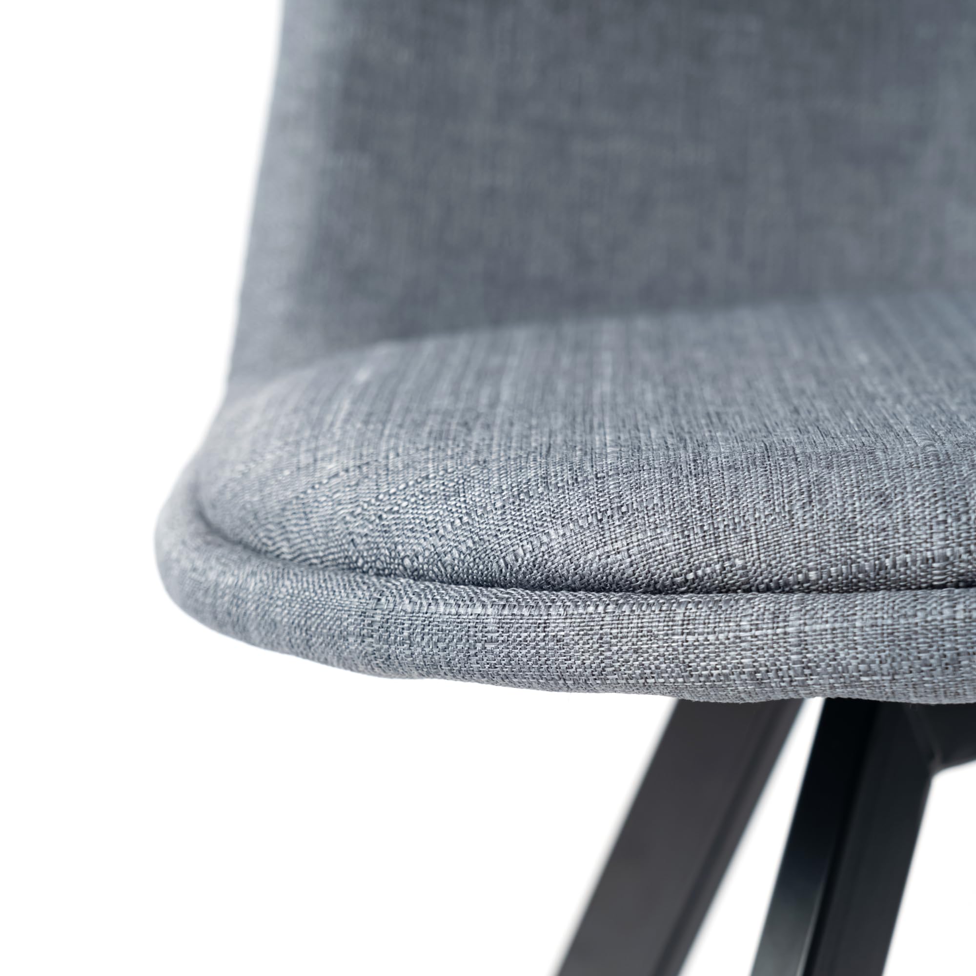 HOMYLIN Lot de 4 chaises de Salle de réunion, Design Minimaliste, chaises pivotantes ergonomiques avec Pieds en métal, idéales pour Le Bureau, Gris