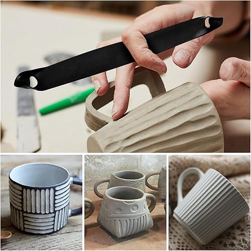 Miniatura 2 de Herramienta de recorte de cerámica, herramientas de escultura de arcilla de doble extremo, herramienta de barro de acero al carbono, herramienta de
