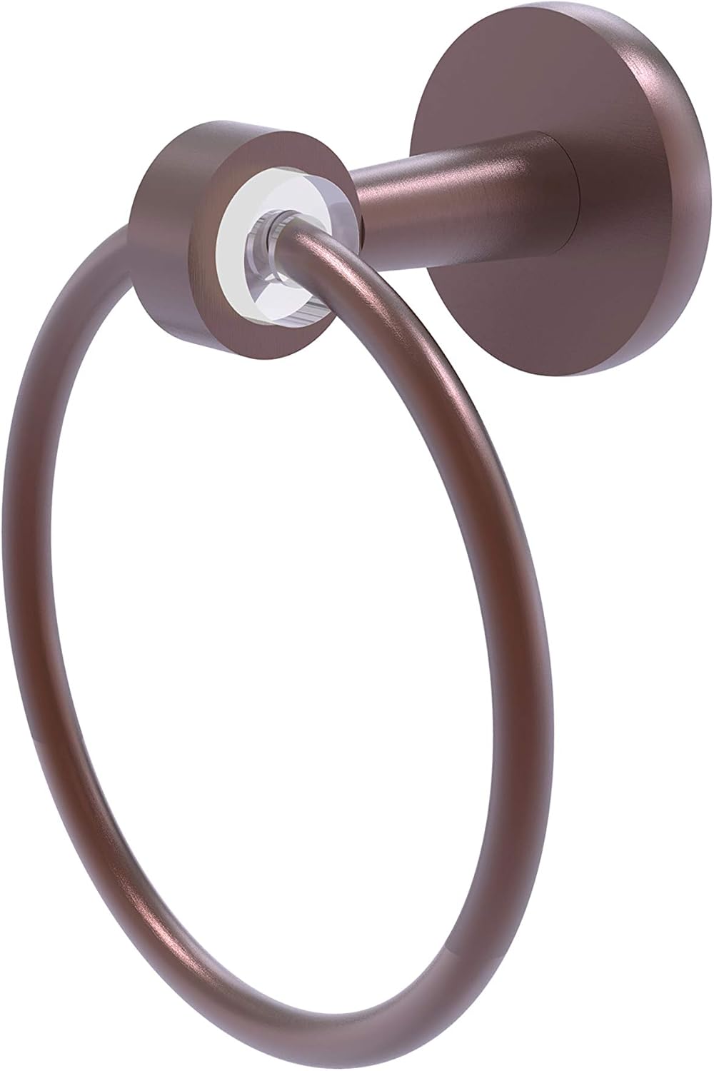 Allied Brass CV-16 Clearview Collection Towel Ring, Unlacquered Brass
