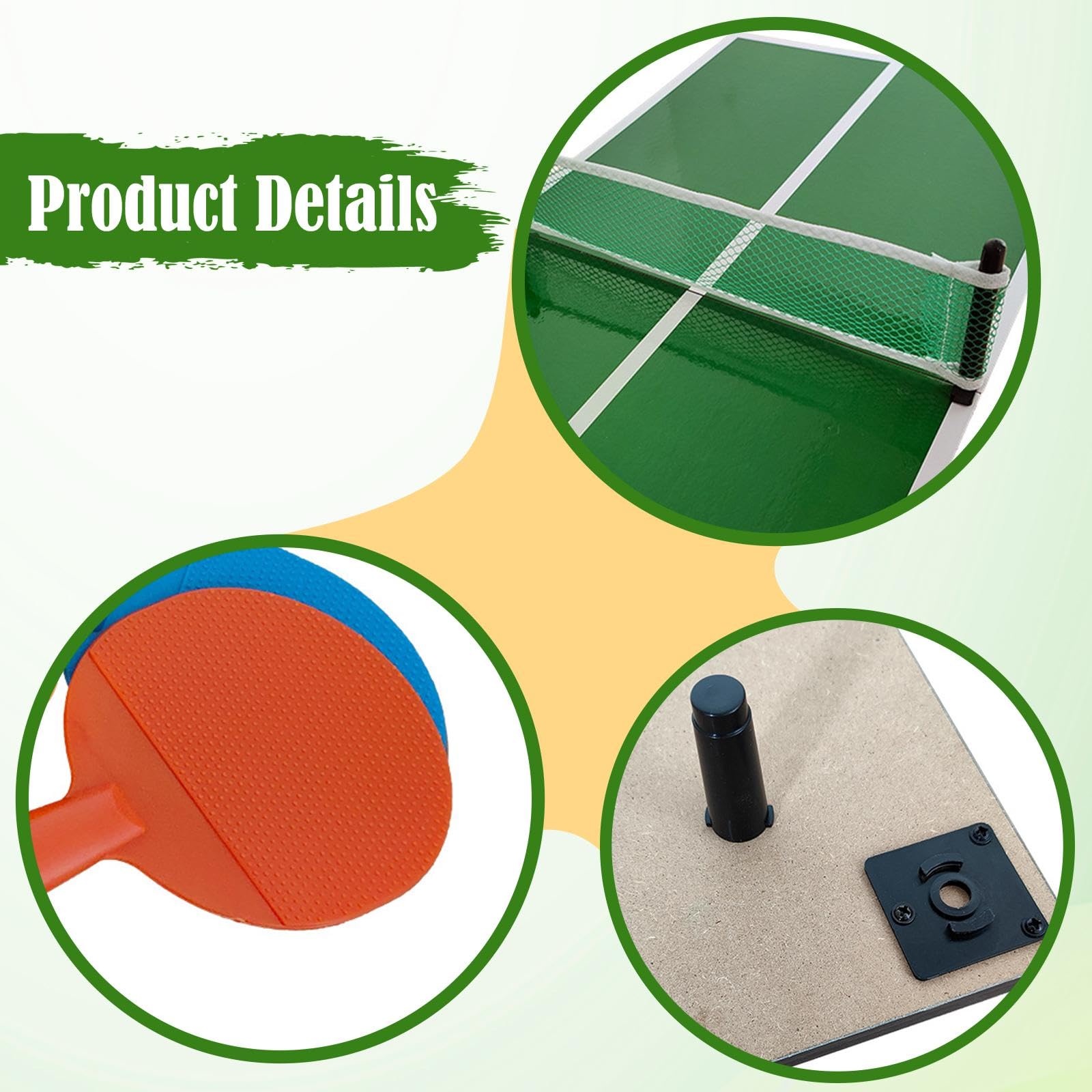 Mini Tavolo Pong con Rete Portatile Multifunzionale per Campeggio, Uffici, Stanze