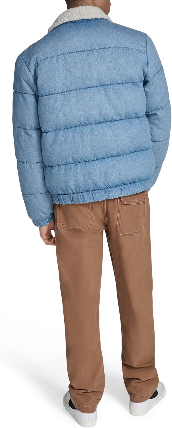 Levi's Men's Quilted Depot Jacket With Sherpa Collar - Image 4