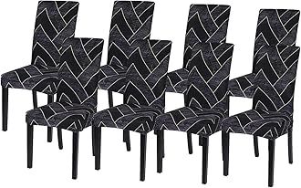 AAZEEM Dining Room Chair Covers Stretch Parsons Chair Slipcovers for Dining Room Chair |Elastic Chair Cover |Stretchable Dining Chair Cover |Removable |Washable|Set of 8|