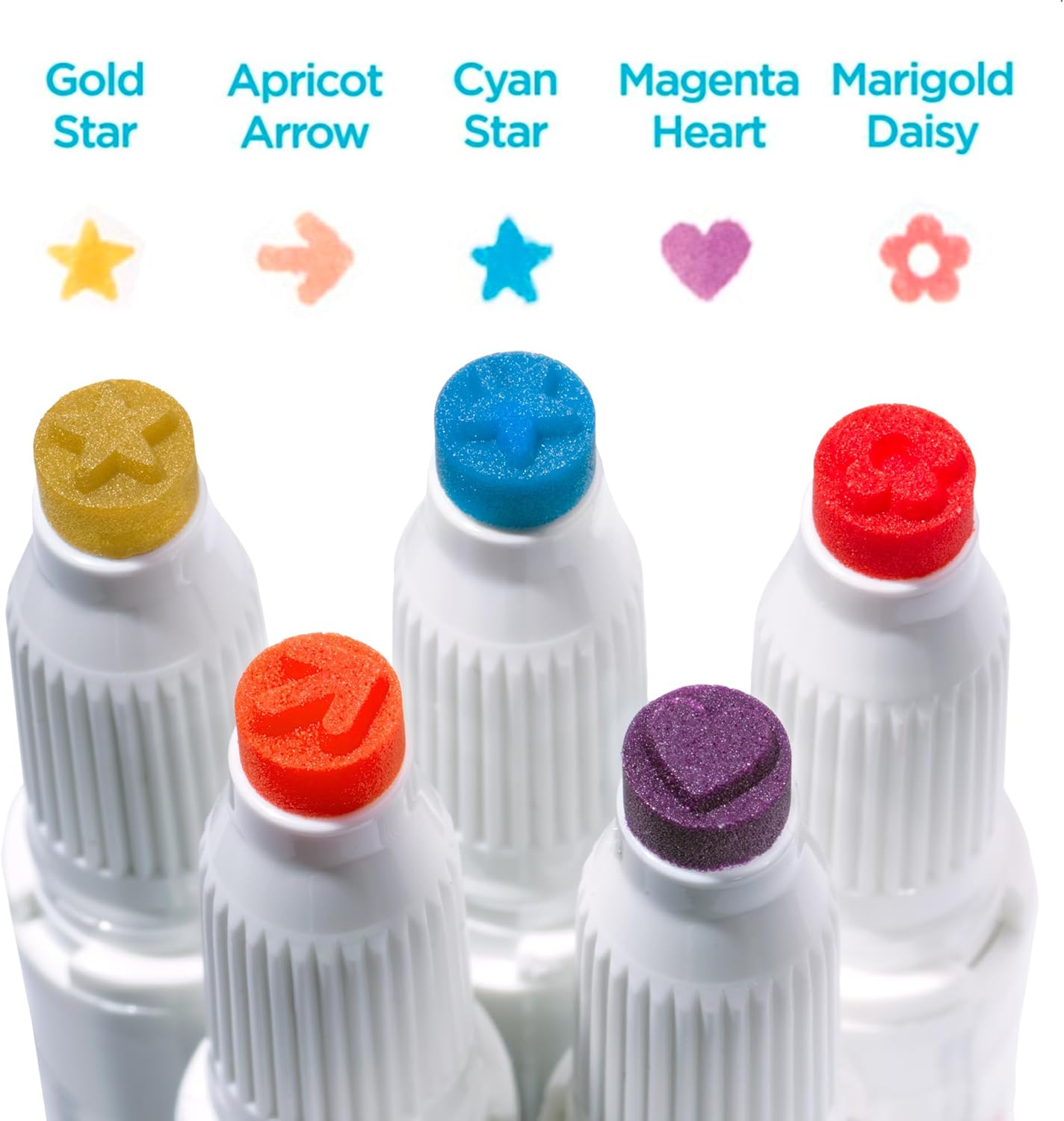 Zebra Pen Mildliner Dual-Tip Dot and Stamp Marker, Water-Based Pigment Ink, Dot Markets & Assorted Shape Stamp Markers, Assorted Colors, Ideal for Journaling and Bulleted Lists, 15-Pack (73315)