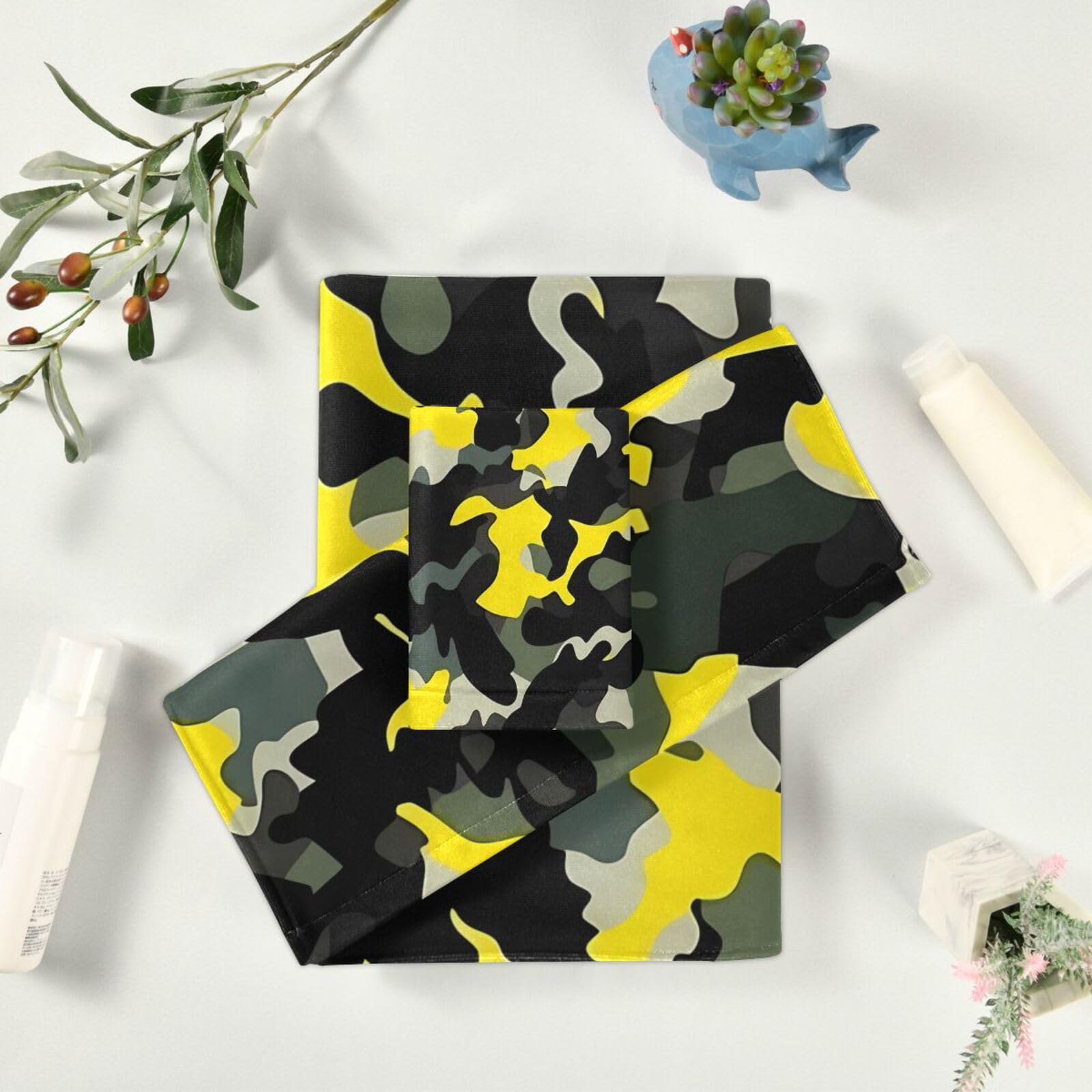 Set di 3 asciugamani decorativi per il viso, 1 asciugamano da bagno, 1 asciugamano per le mani, 1 panno da bagno, 1 panno per la casa, cucina e famiglia