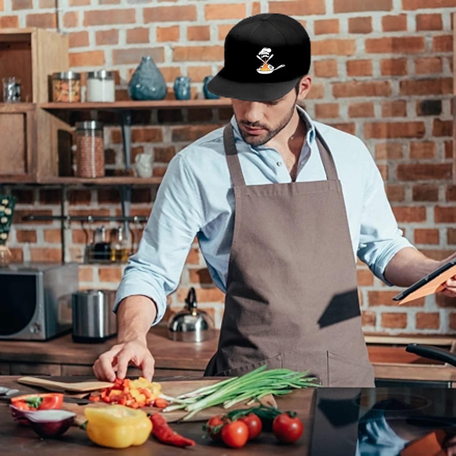 Snapback Hats for Men Flat Bill Brim Hats for Women Fitted Hat Skull Hats Cool Adults Baseball Cap Black Rock N Roll Caps - Image 3