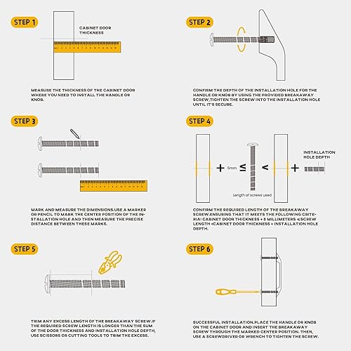 Miniatura 8 de goldenwarm Paquete de 10 manijas negras de gabinete de 5 pulgadas, tiradores de gabinete de color negro mate, manijas de gabinete de cocina, manijas