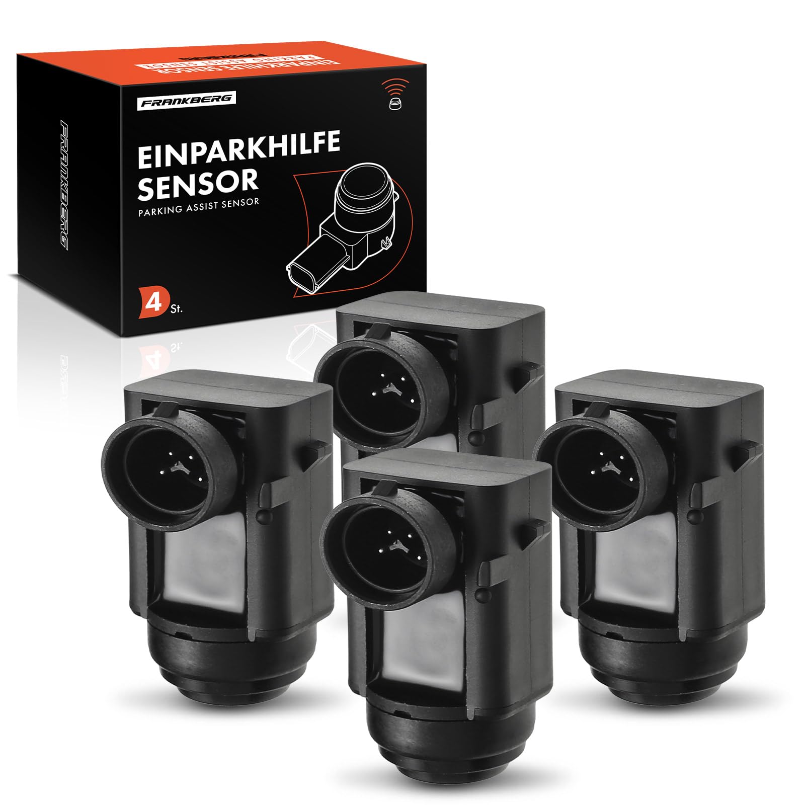 Frankberg 4 sensori PDC per assistenza al parcheggio con anello di tenuta | Compatibile con: Vitobus W639, Classe A W168, Classe E, modello T, S210, Classe M W163, SLK R171, CLK Cabriolet A209