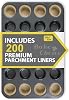 Bake Choice Mini Muffin Trays Includes 200Pcs Mini Cupcake Liners,24 Cup Mini Muffin Tin,Carbon Steel & Non-Stick Muffin Tray,Reusable Cupcake Tray for Party and Baking