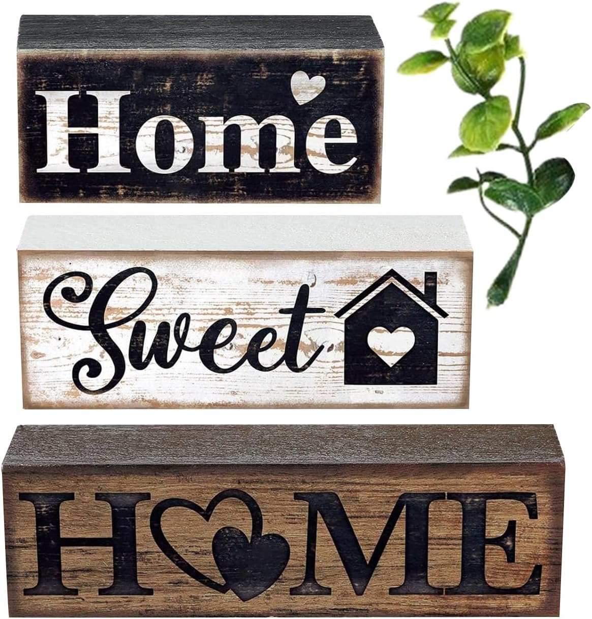 Tiered Tray Decor | Farmhouse Tiered Tray Decor Wood Sign | Tabletop Holiday Centerpiece Rustic Props for Bakery Kitchen Restaurant Hosting Living Room