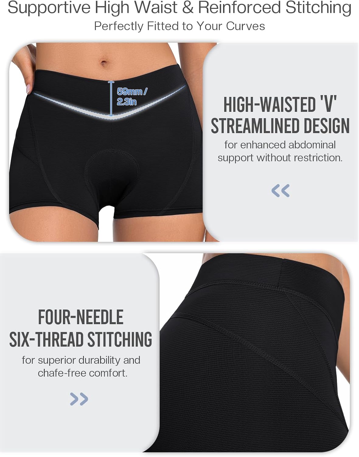 BERGRISAR Women's Cycling Underwear 4D Padded Bike Shorts Biking Bicycle Undershorts Mountain Bike Undershorts - Image 4