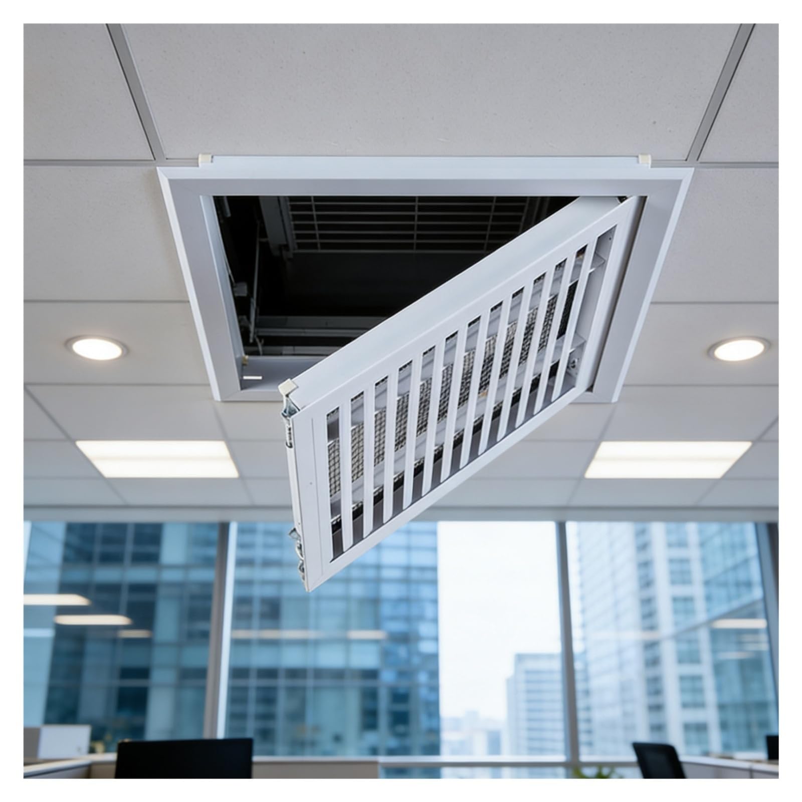 Cubiertas de ventilación de techo de pared de 150 x 150 mm, panel de acceso con puerta con filtro para un fácil acceso, placa de cubierta duradera con solapa (150 x 150 mm)