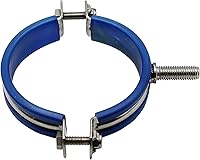 Vista 3 de HFS (R) Soporte de abrazadera de tubo de 5 "correas de soporte de carrete de tubo con soldadura 1/2" perno macho BSP